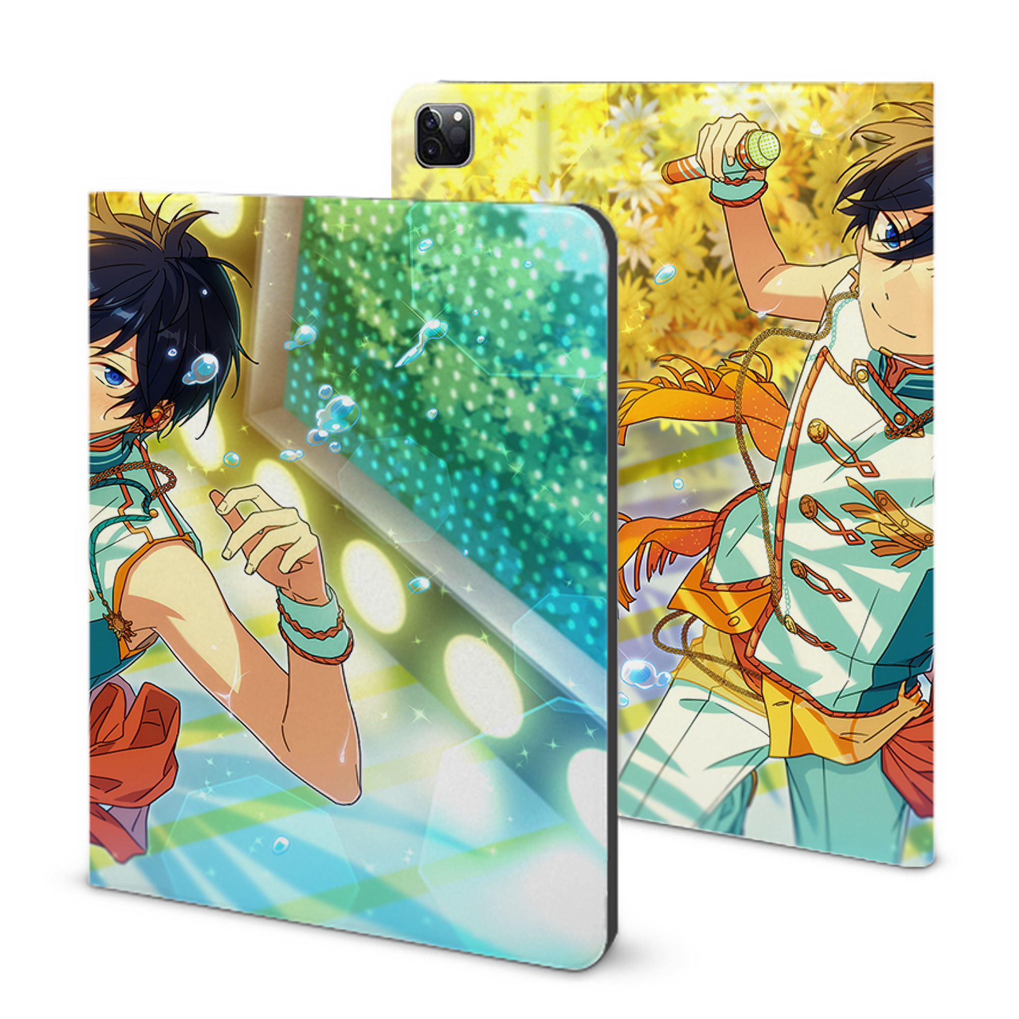 （画像用） あんさんぶるスターズ! Ensemble Stars IPad ケース ブック型 PUレザー TPU 耐衝撃 軽量 薄型 ペン収納なし 全面保護 IPad 各モデル対応